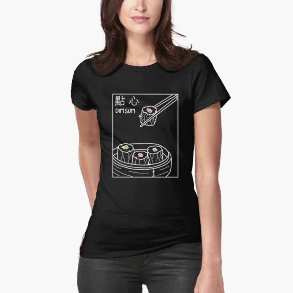 Dim Sum tee shirt, women’s fitted crew